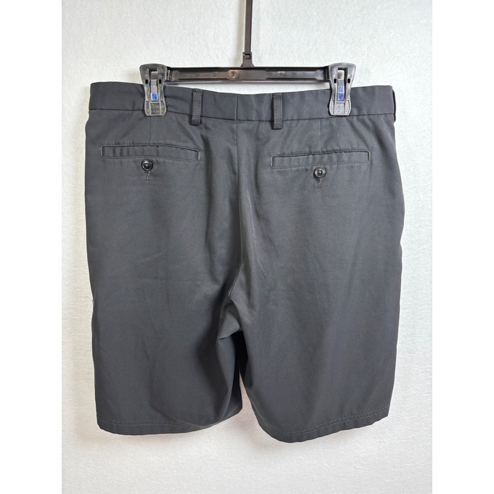 Pebble Beach Dry-Luxe Performance Mens Black Golf Shorts Size 34 Flat Front Tech - Picture 2 of 9